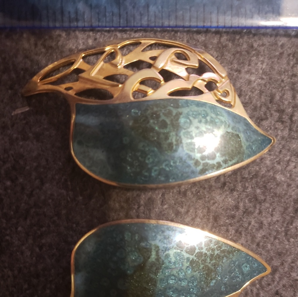 Vintage large 80's earrings